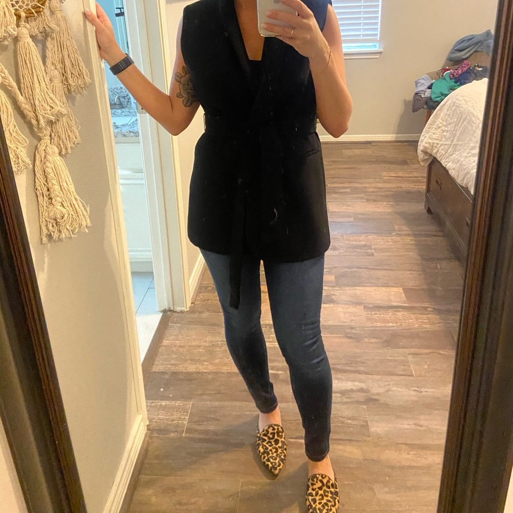 ZARA Black Sleeveless Blazer